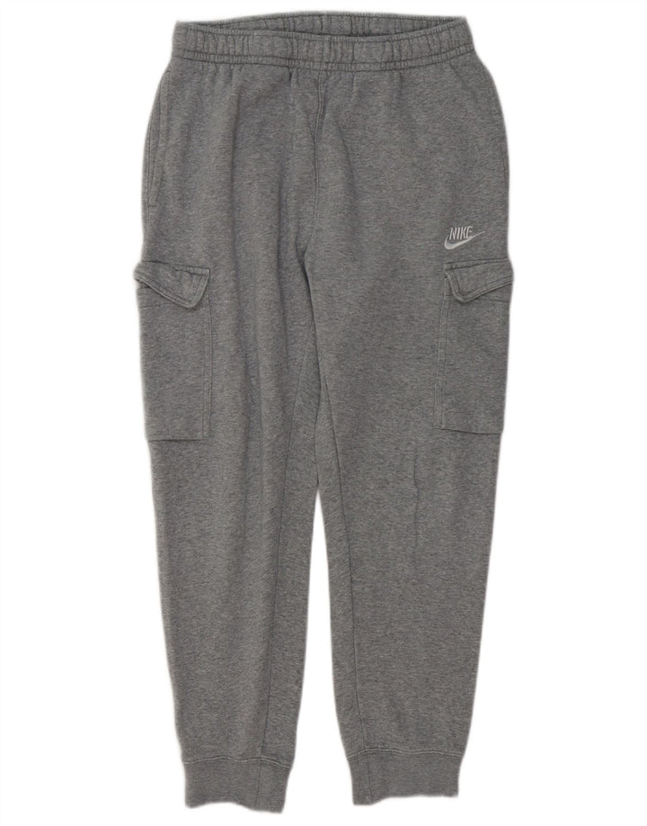 Calça de treino masculina NIKE Cargo Joggers pequeno cinza algodão