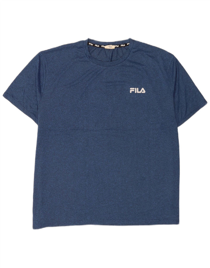 Camiseta masculina Fila Top 4XL poliéster azul marinho
