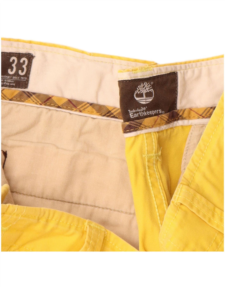 Timberland Mens Earthkeepers Chino Shorts W33 Médio Amarelo