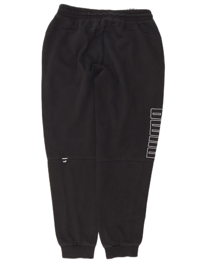 Calça de treino masculina Puma Graphic Joggers médio preto algodão