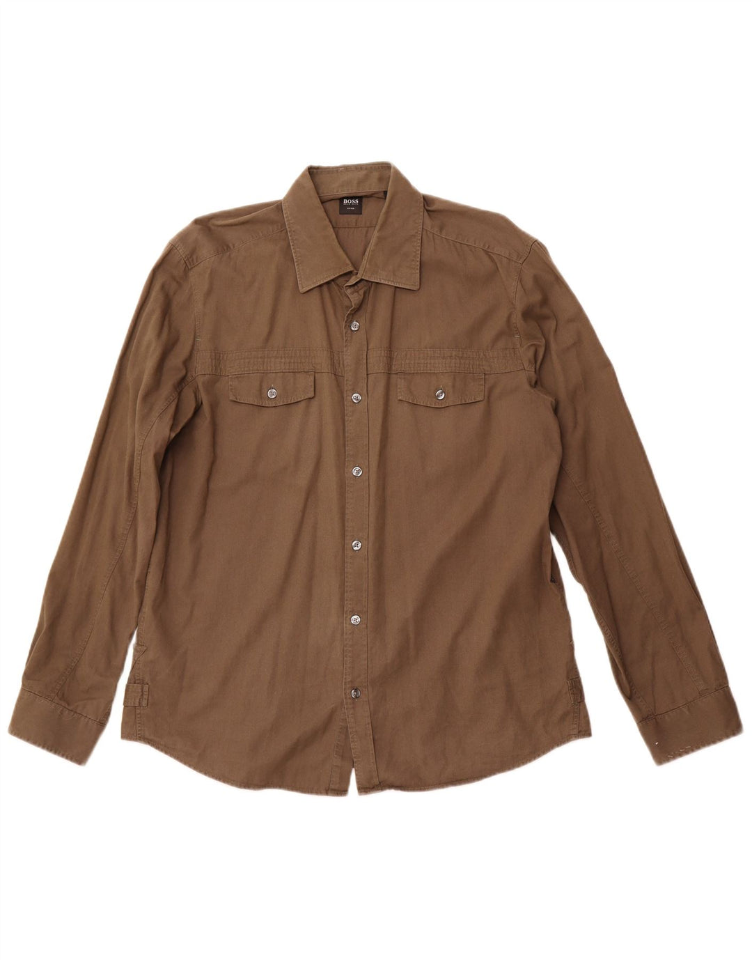 Camisa justa masculina HUGO BOSS XL marrom