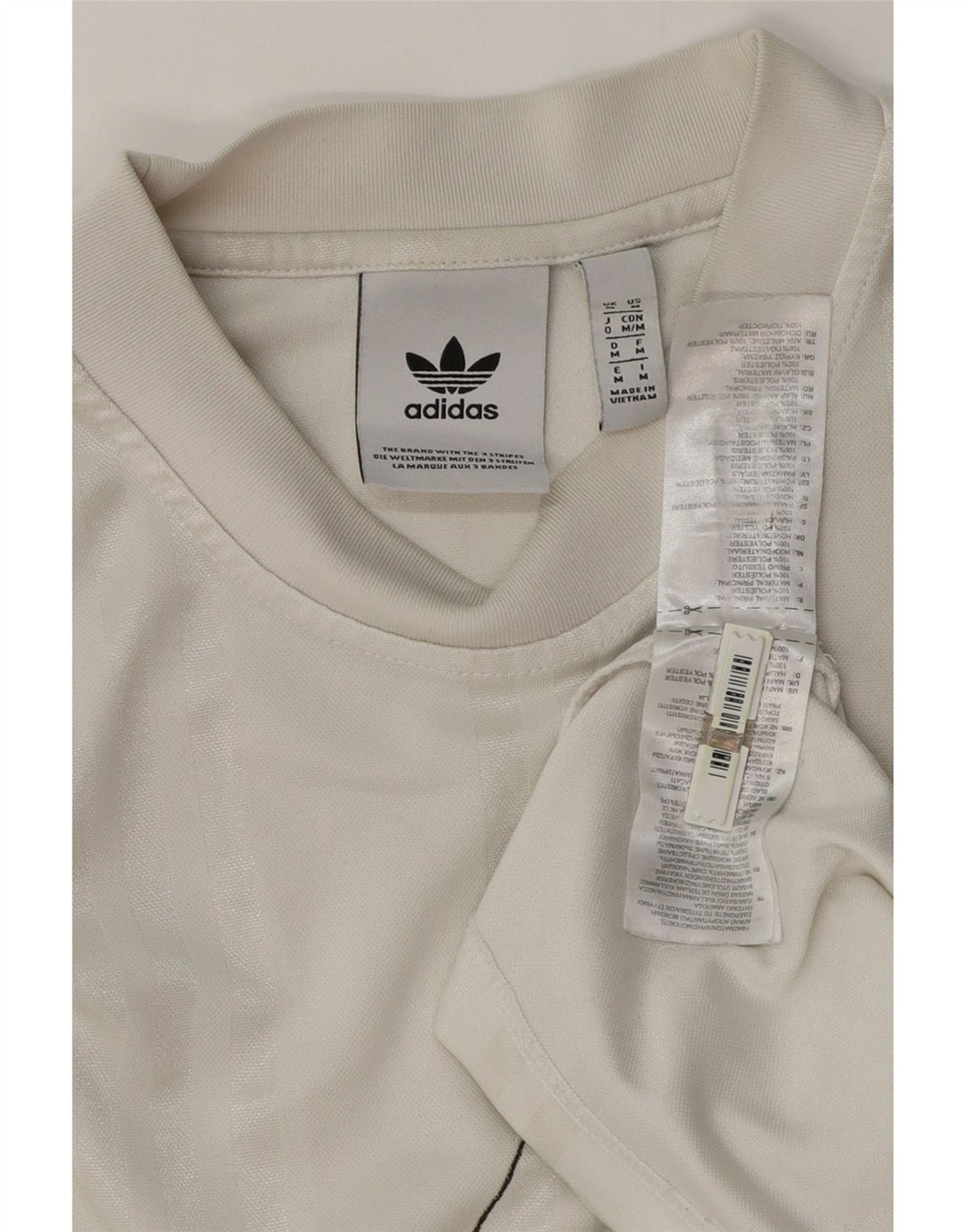 Adidas Mens Graphic T-Shirt Top Médio Branco Risca de Giz Poliéster