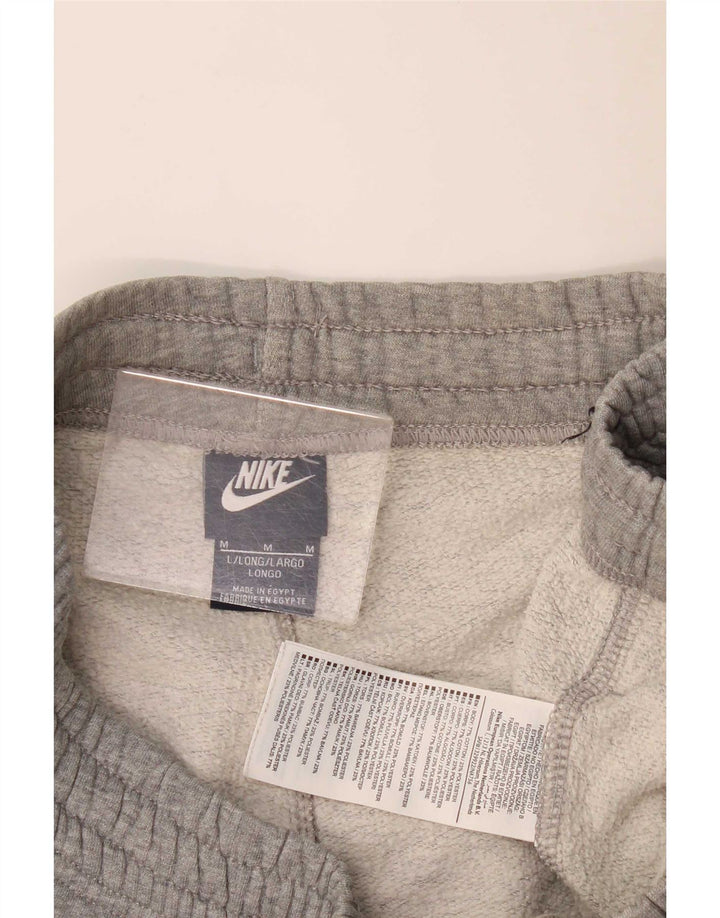 Calça de treino masculina Nike médio cinza manchado de algodão