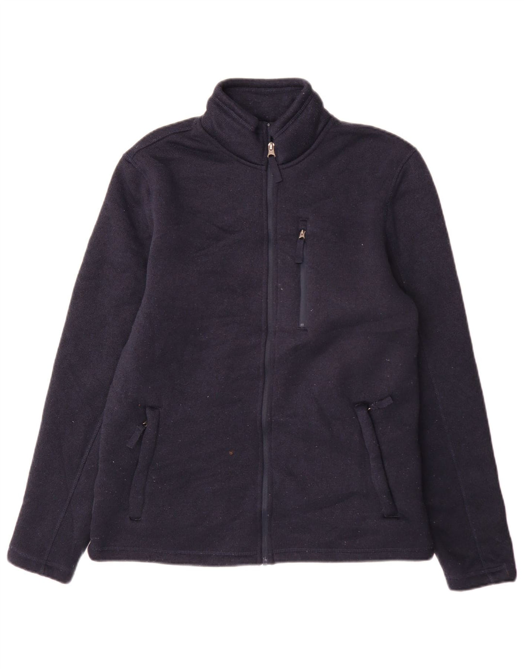 Jaqueta masculina de treino Sherpa da Marks & Spencer, poliéster azul marinho médio