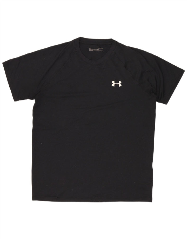 UNDER ARMOUR Camiseta masculina Heat Gear Top pequeno poliéster preto