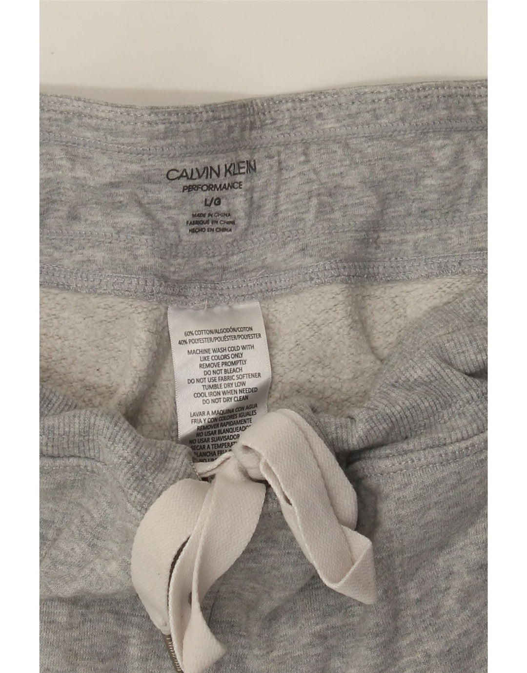 Calvin Klein Calça feminina de treino gráfico Joggers UK 14 grande cinza
