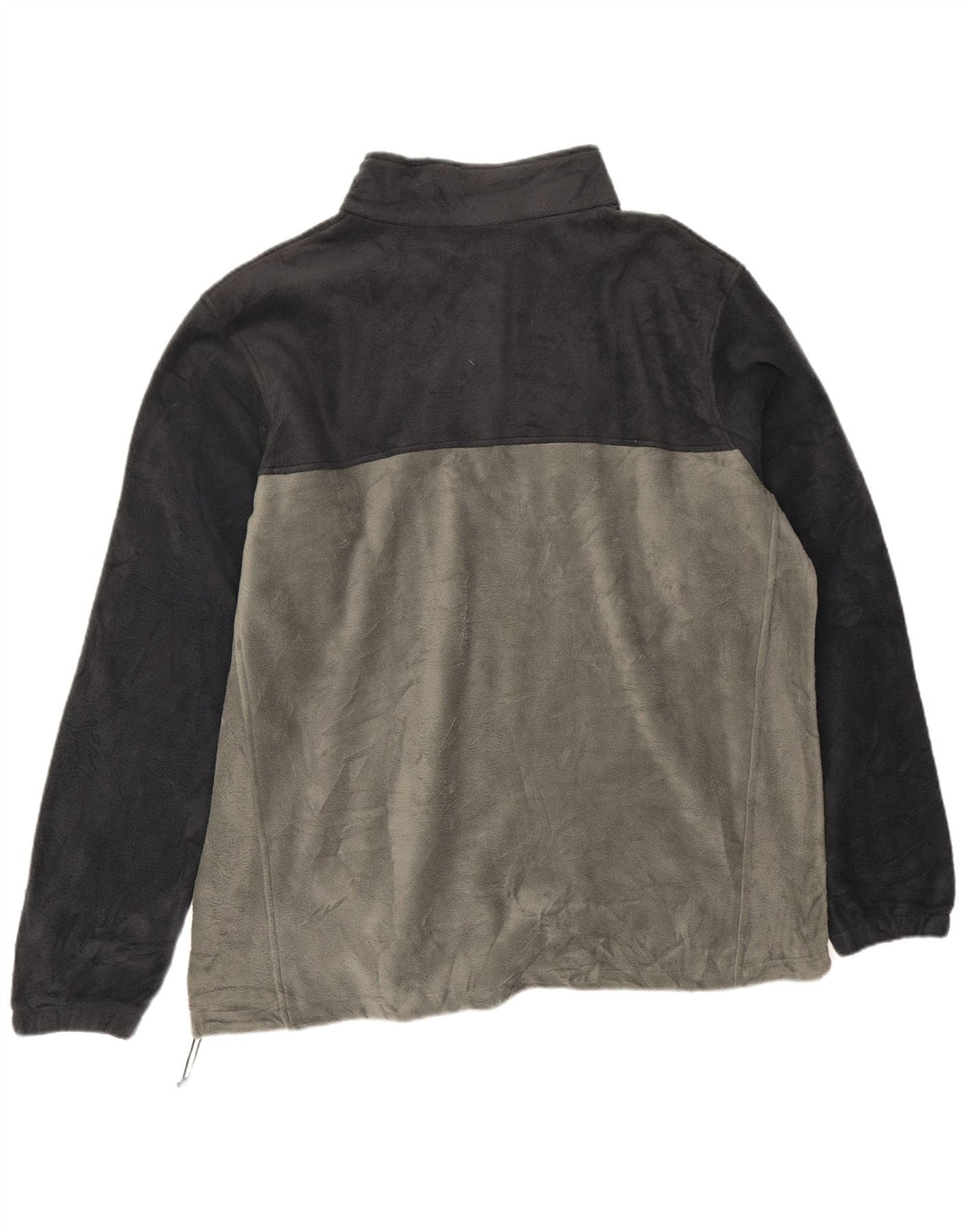 Suéter de lã masculino COLUMBIA com zíper e gola 2XL cinza colorblock poliéster