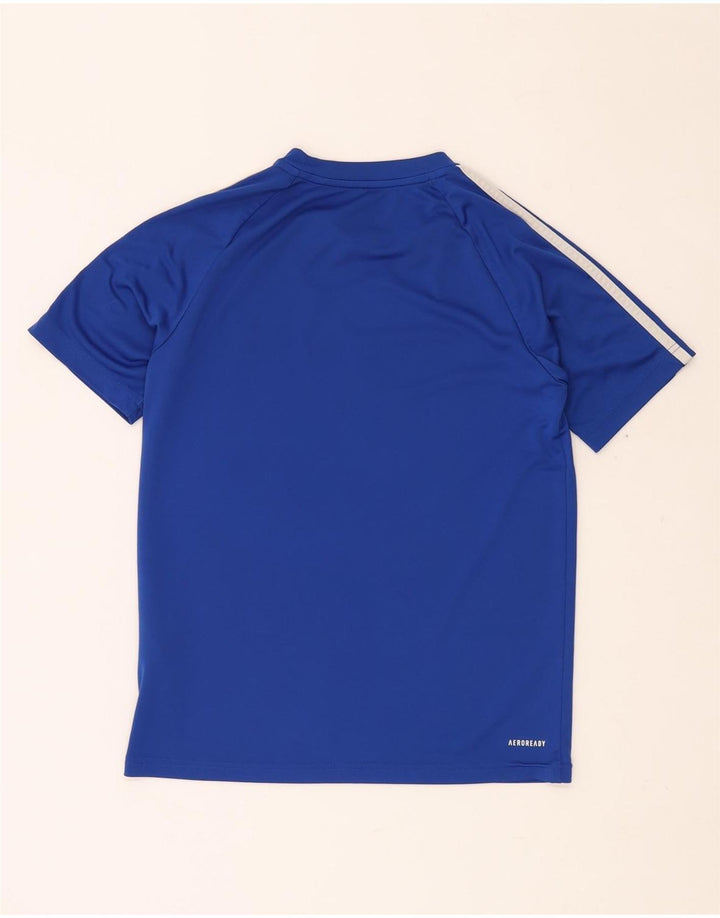 Camiseta ADIDAS Menino Aeroready Top 13-14 Anos Azul Poliéster