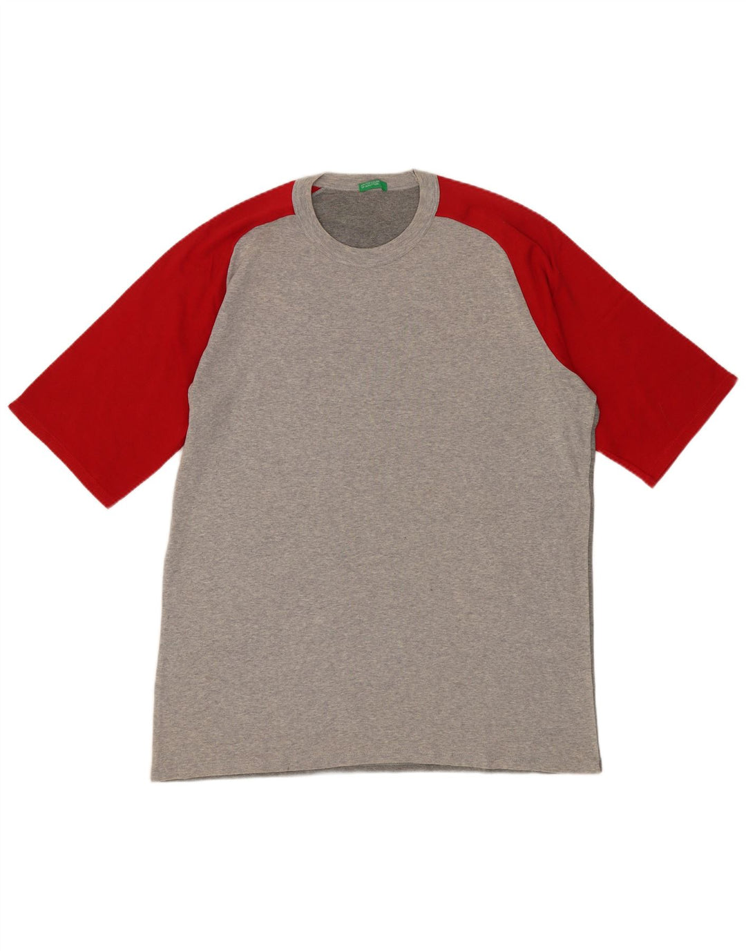 Camiseta masculina BENETTON cinza médio colorblock