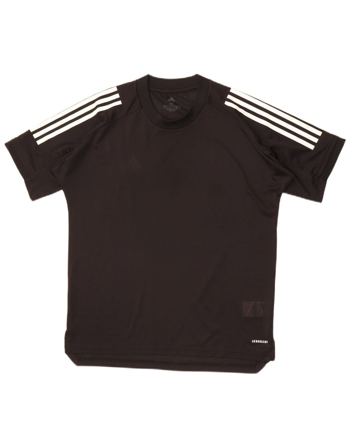 Adidas Mens Aeroready Camiseta Top Médio Poliéster Preto
