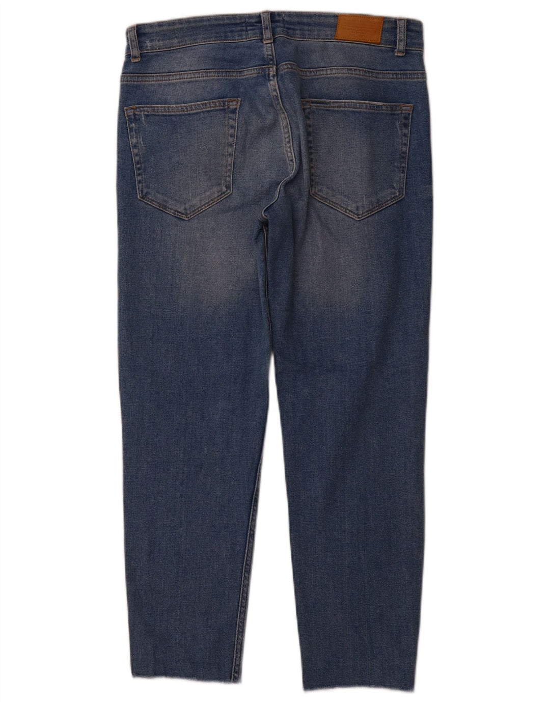 ZARA Mens Jeans Slim Distressed EU 42 Grande W32 L26 Azul Algodão