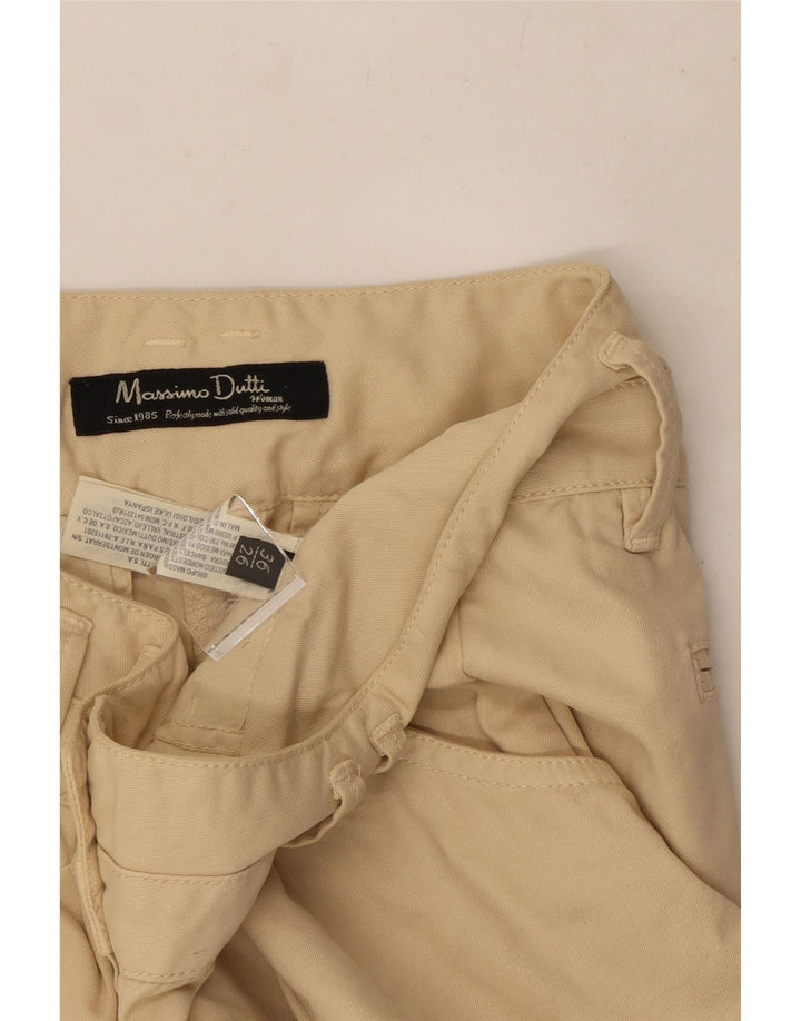 Shorts feminino casual Massimo Dutti EU 36 pequeno W27 algodão bege