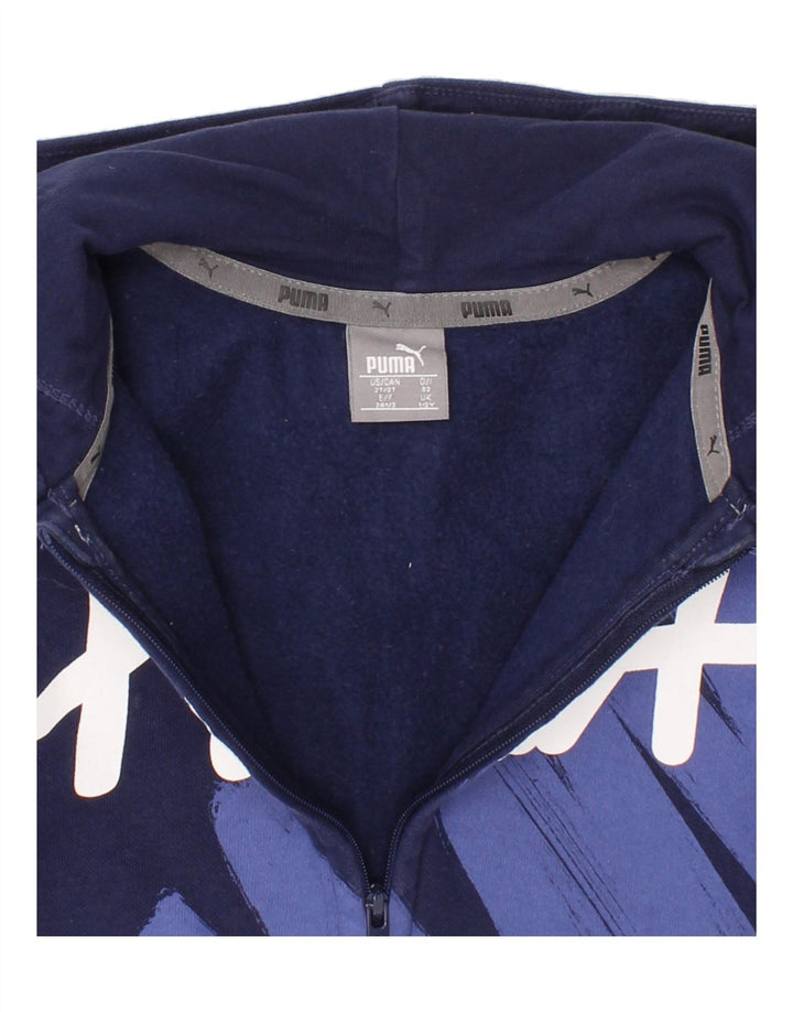 PUMA Baby Boys Graphic Zip Hoodie Sweater 18-24 Months Navy Blue Cotton Vintage Puma and Second-Hand Puma from Messina Hembry 