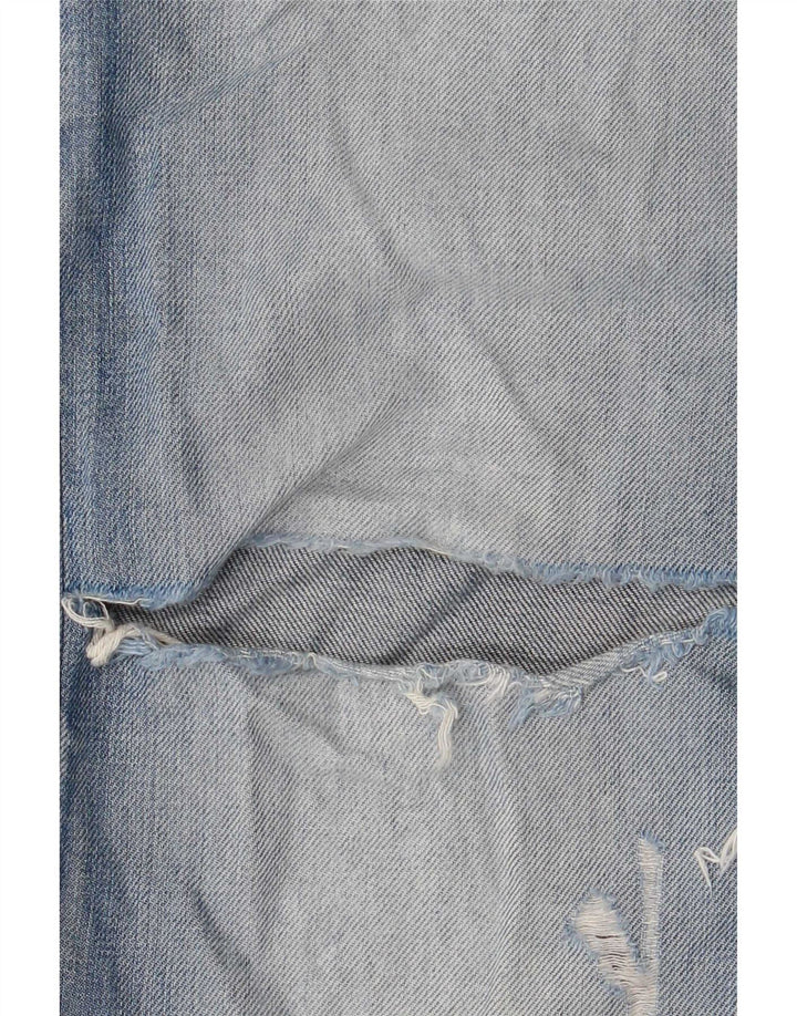 Diesel Mens Larkee Distressed Regular Straight Jeans W33 L32 Azul Algodão