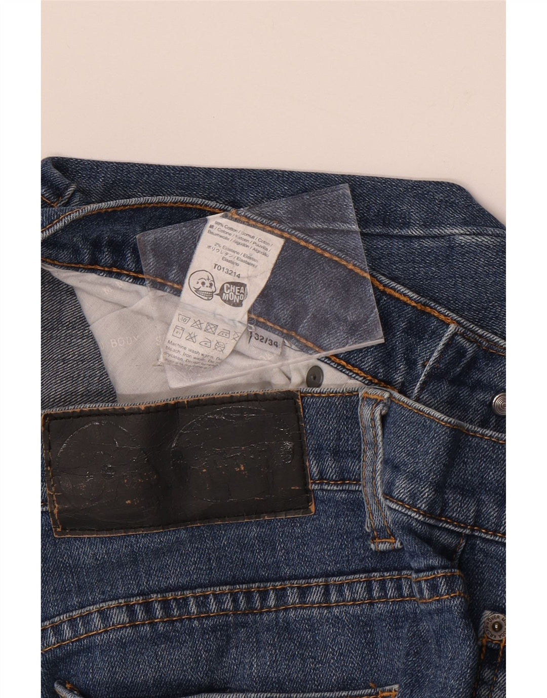 CHEAP MONDAY Mens Slim Jeans W32 L34 Azul Algodão