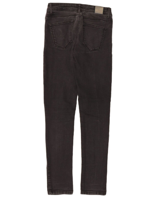 Jeans skinny feminino de banco W27 L32 algodão preto