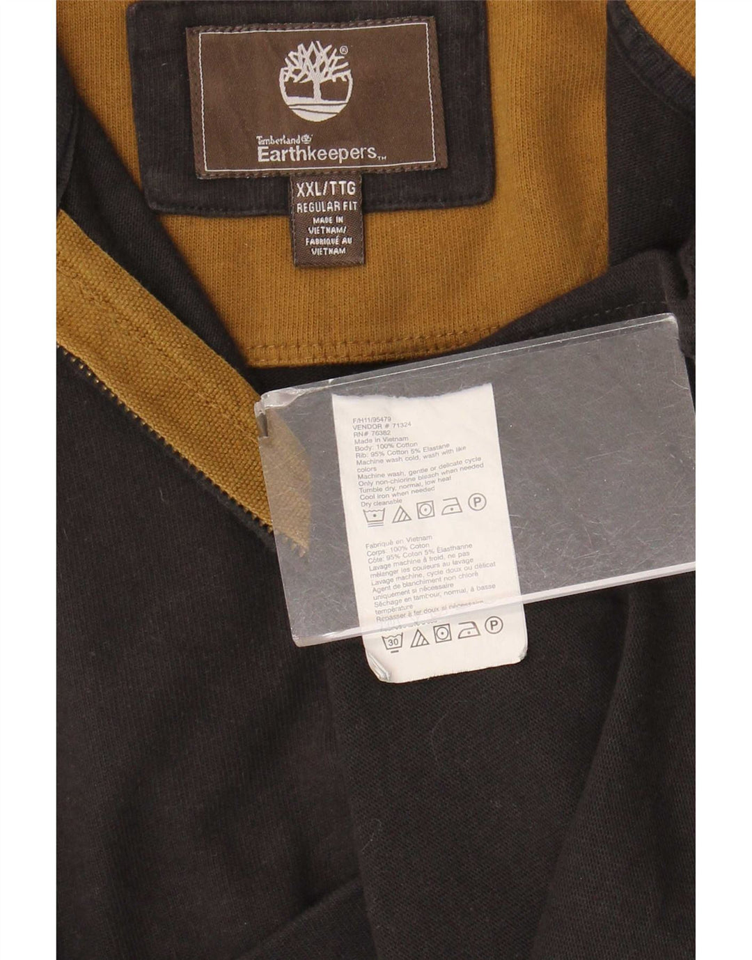 Moletom masculino Timberland Earthkeepers com zíper e gola 2XL marrom