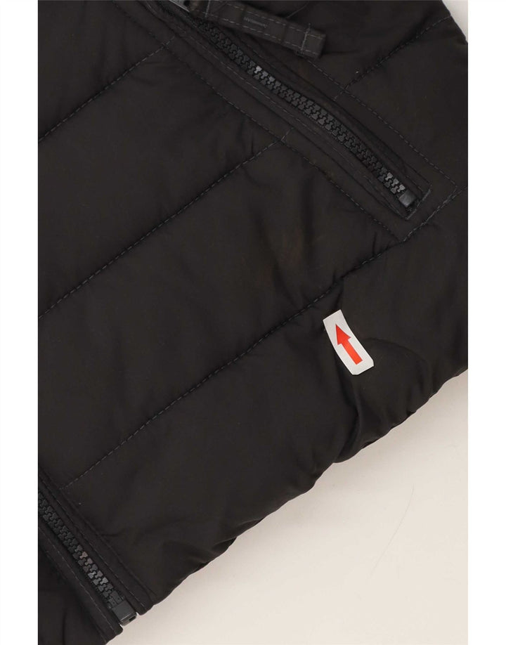 Colete acolchoado masculino Hollister UK 36 poliéster cinza pequeno
