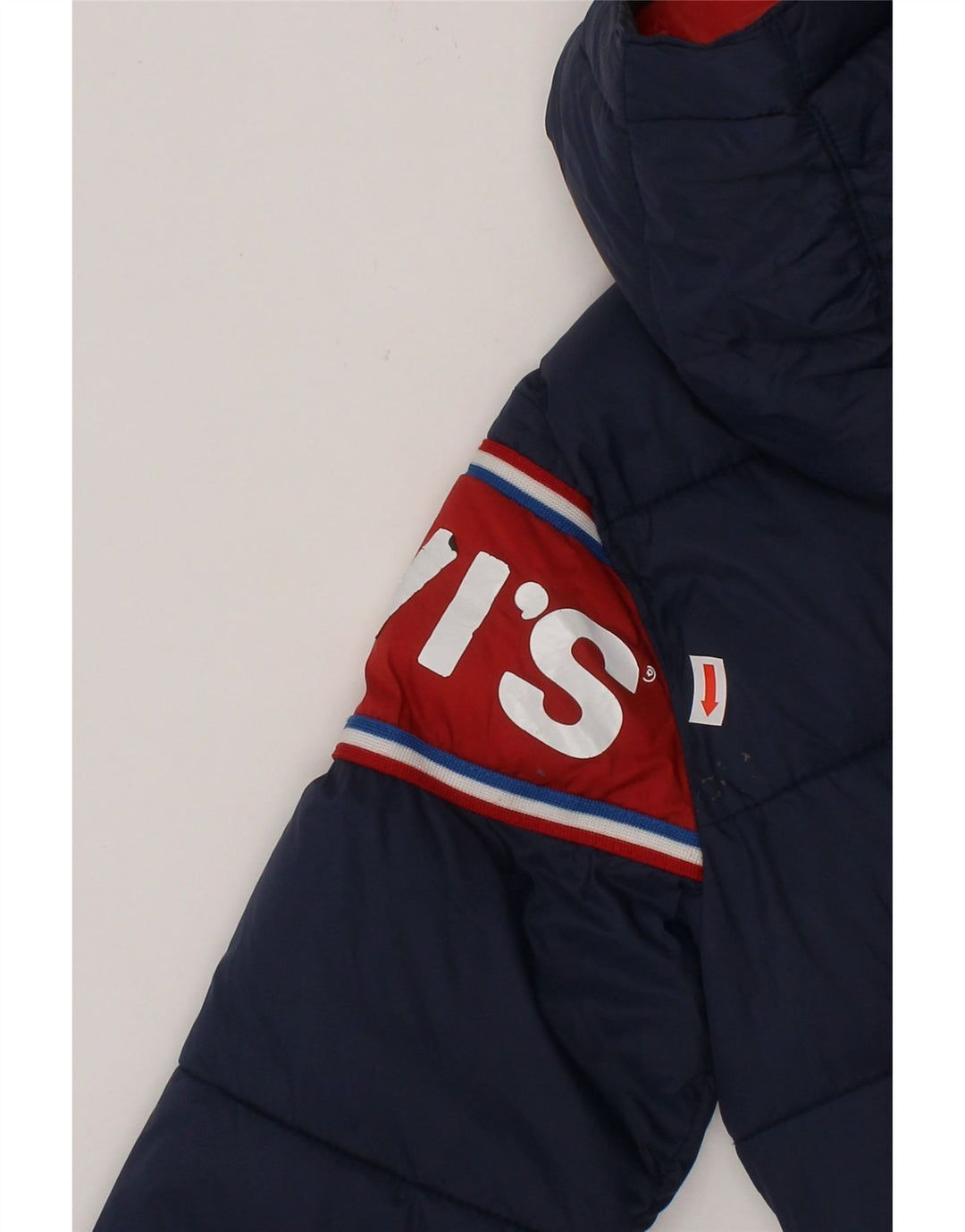 Jaqueta acolchoada com capuz gráfico LEVI'S Boys 3-4 anos azul marinho Colourblock