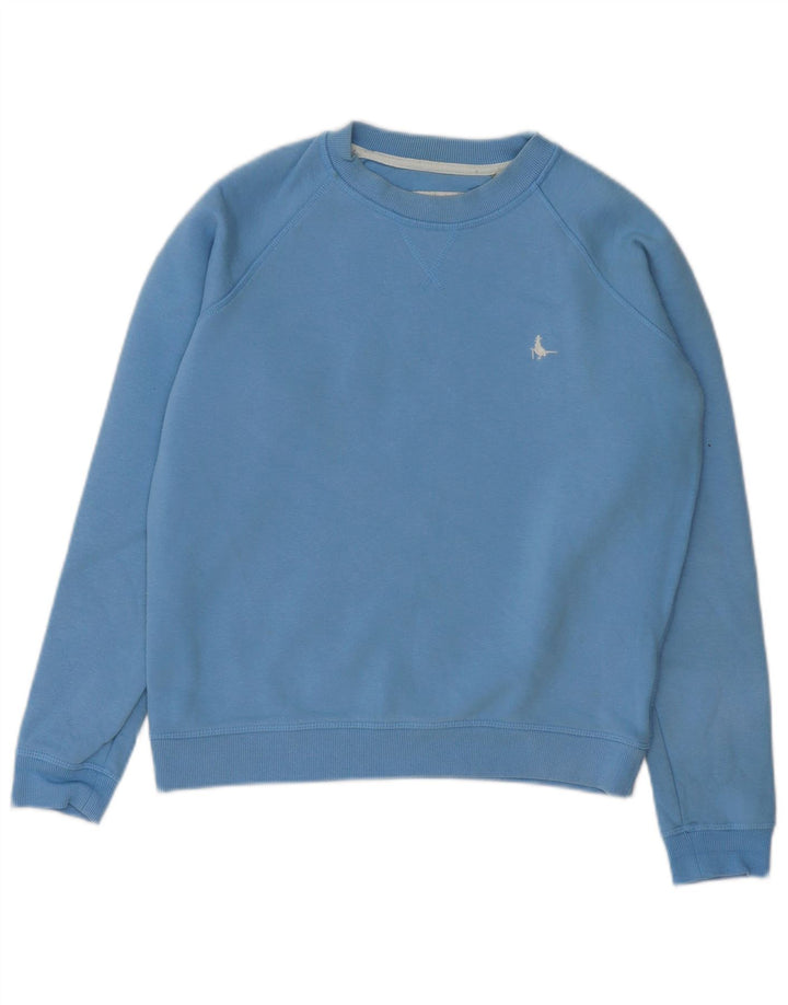 JACK WILLS Suéter feminino oversized Reino Unido 8 pequeno algodão azul