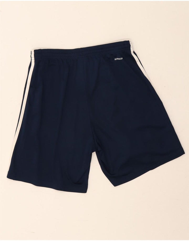 Shorts esportivos masculinos Adidas médio azul marinho