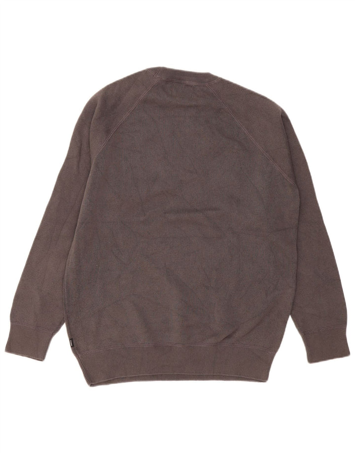 Superdry moletom masculino jumper grande algodão cinza