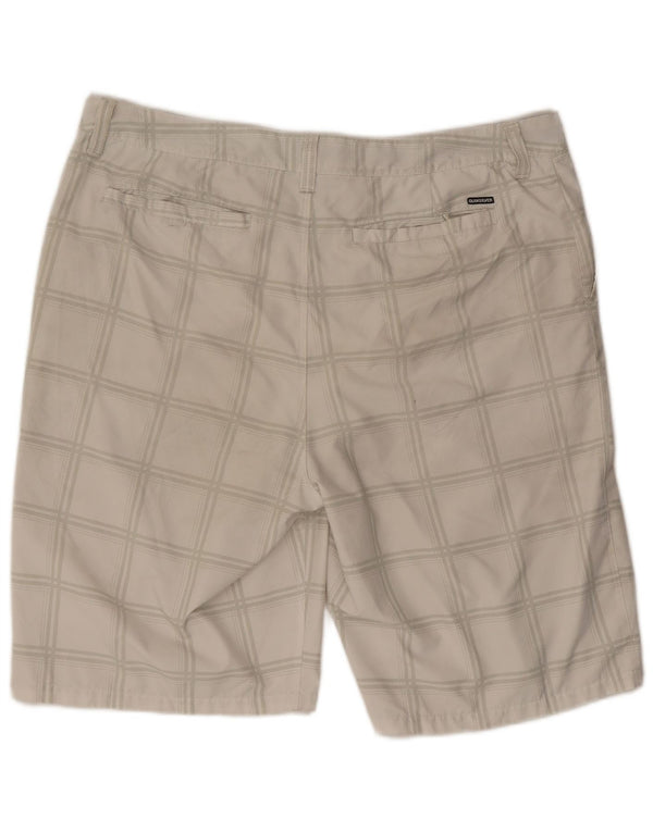 Quiksilver Mens Amphibian Chino Shorts W42 2XL Branco Xadrez