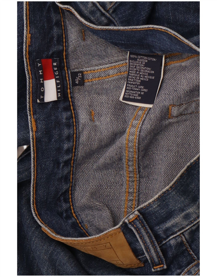 TOMMY HILFIGER Jeans reto masculino W40 L32 algodão azul