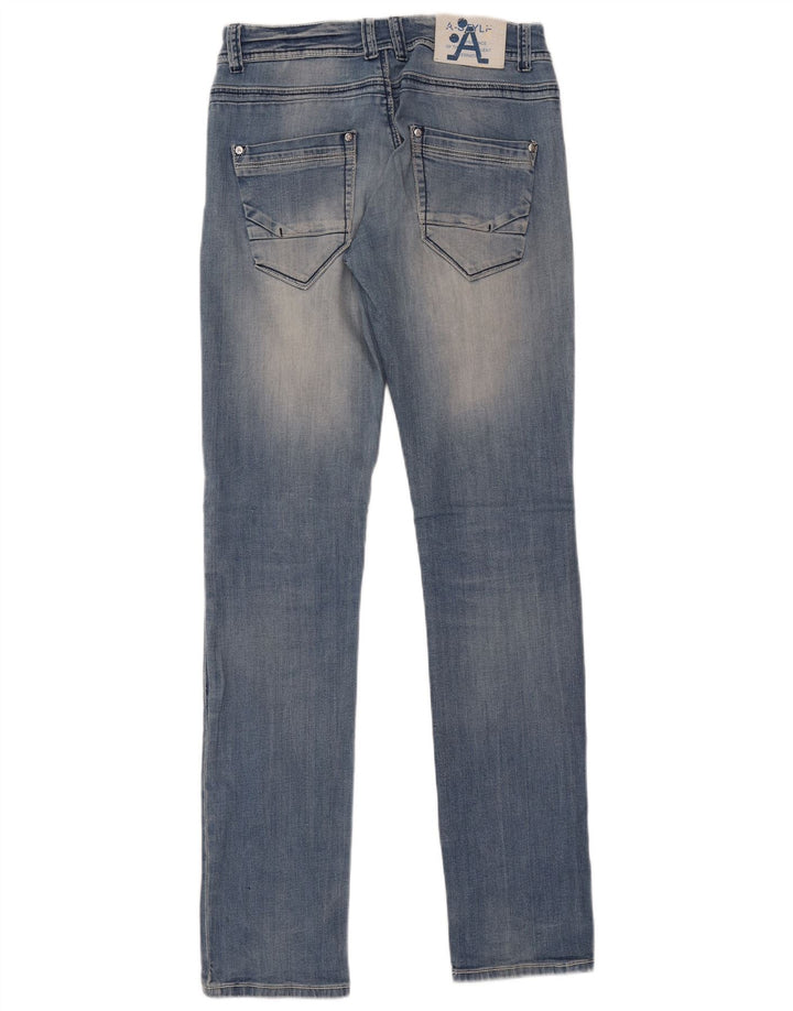Jeans Slim Feminino Estilo A IT 46 Grande W33 L36 Algodão Azul