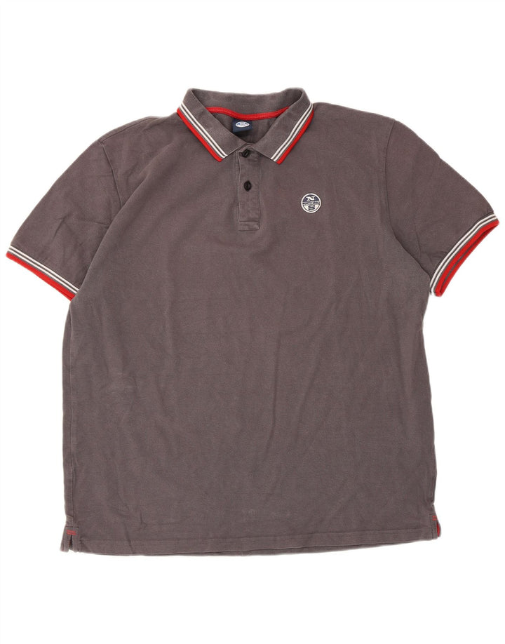 Camisa polo masculina North Sails XL cinza algodão