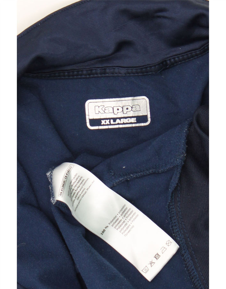 Jaqueta Kappa masculina com agasalho gráfico 2XL azul marinho poliéster