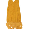 Zara Vestido Charleston Feminino Reino Unido 10 Pequeno Amarelo