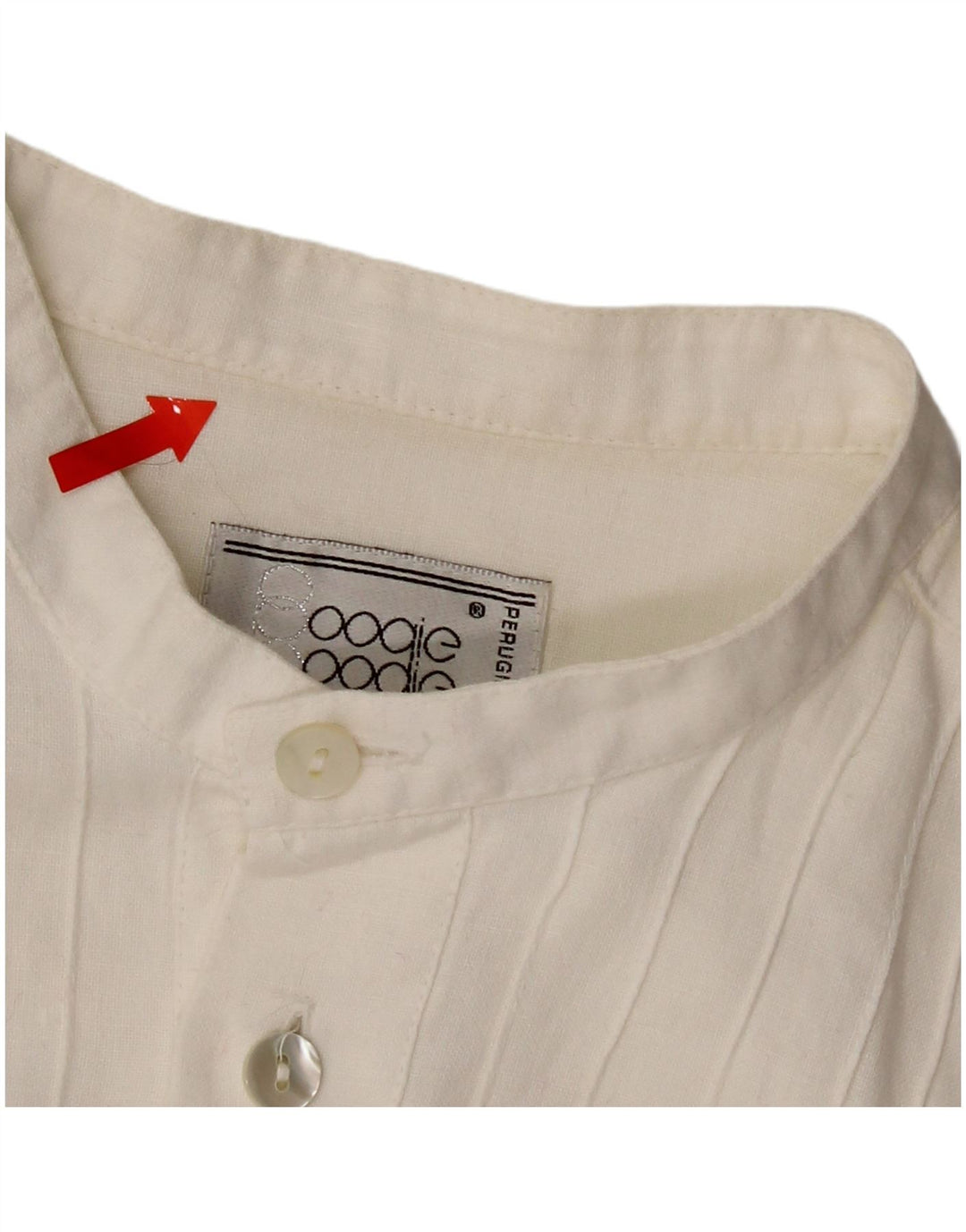 Camisa pulôver masculina vintage manga 3/4 branca média