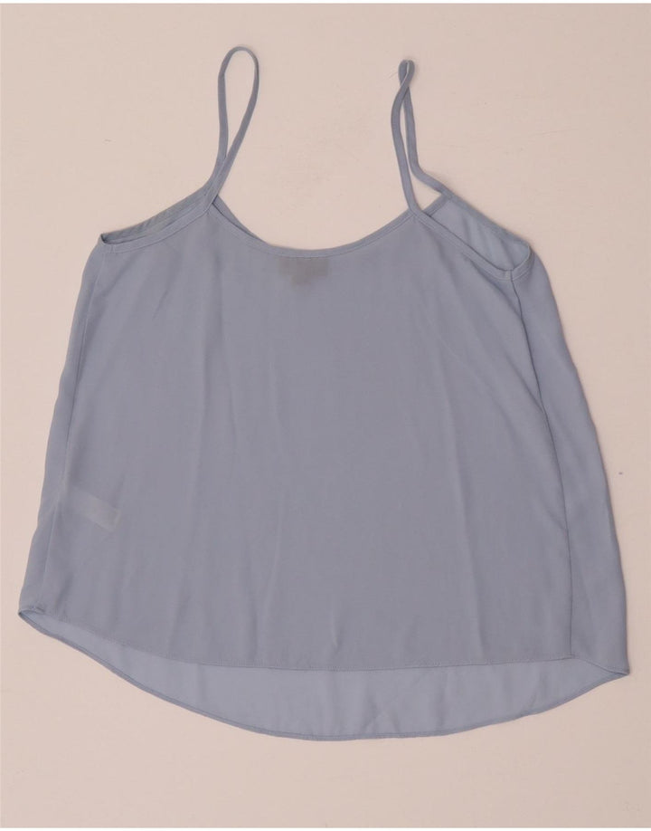 Topshop feminino oversized Cami Top UK 8 poliéster azul pequeno