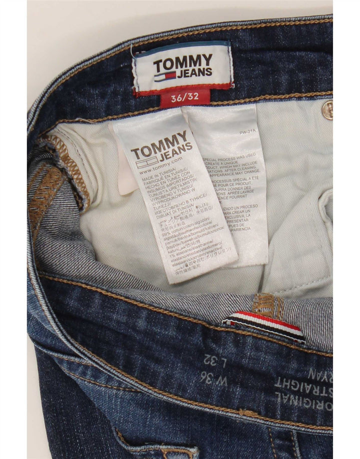 Tommy Hilfiger Masculino Ryan Straight Jeans W36 L32 Azul Algodão