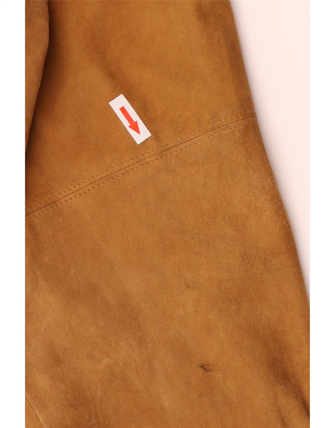 Jaqueta bomber masculina vintage de camurça IT 48 couro marrom médio