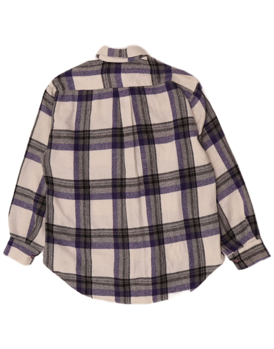 Camisa desproporcionado de flanela masculina vintage poliéster colorido pequeno xadrez