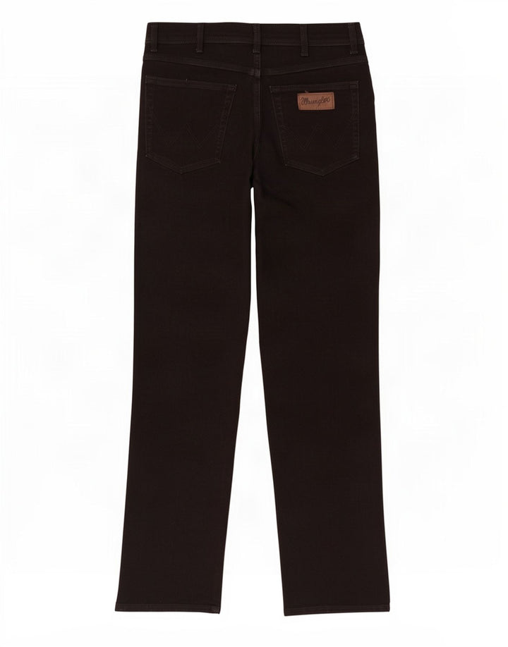Wrangler Mens Straight Jeans W34 L34 Algodão Preto