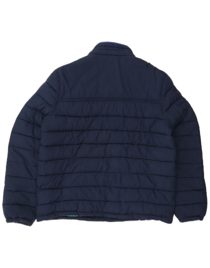 Jaqueta acolchoada masculina Tommy Hilfiger UK 42 XL azul marinho poliéster