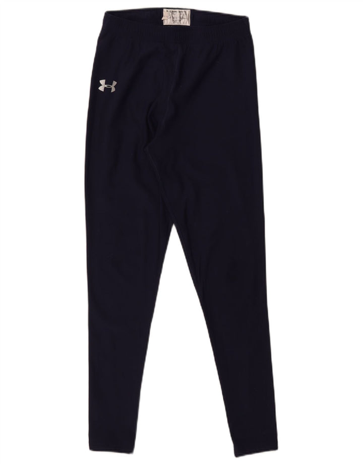 Leggings femininos UNDER ARMOUR Cold Gear Reino Unido 12 médio azul marinho