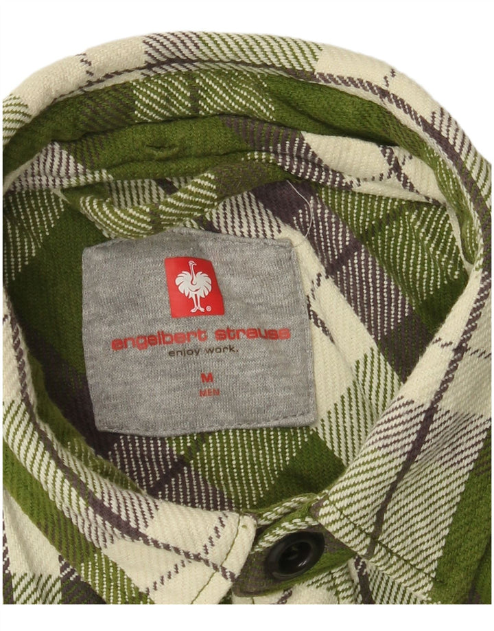 Camisa masculina de flanela Engelbert Strauss xadrez verde médio