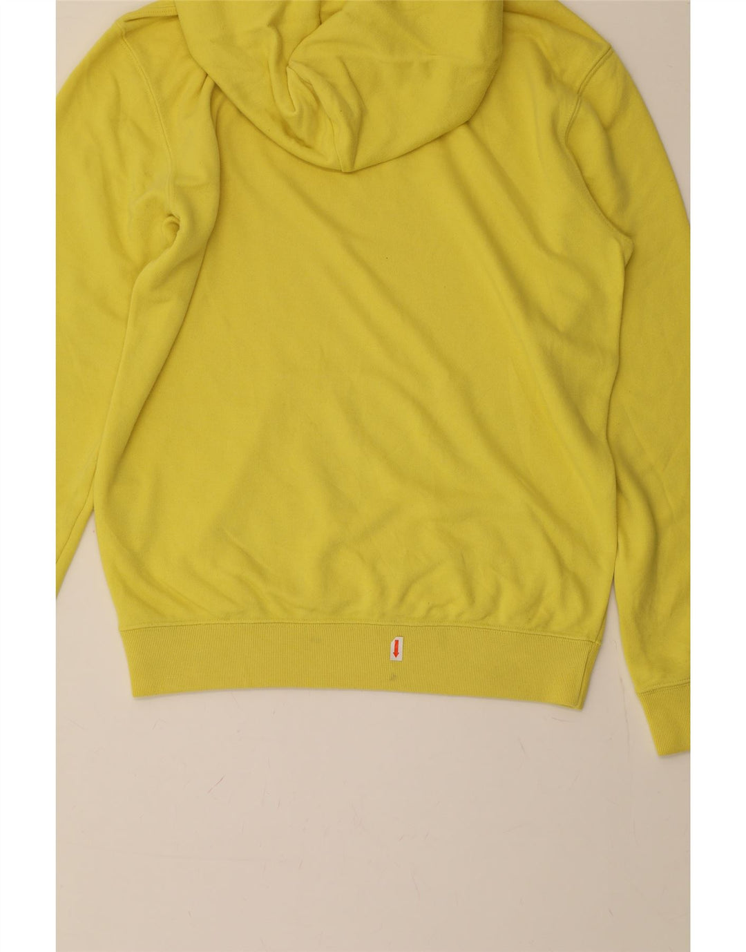 CHAMPION Mens Graphic Hoodie Jumper Small Yellow Cotton Vintage Champion and Second-Hand Champion from Messina Hembry 
