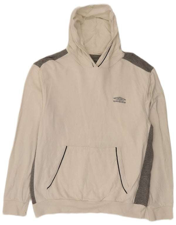 Umbro moletom com capuz masculino 2XL algodão colorblock branco