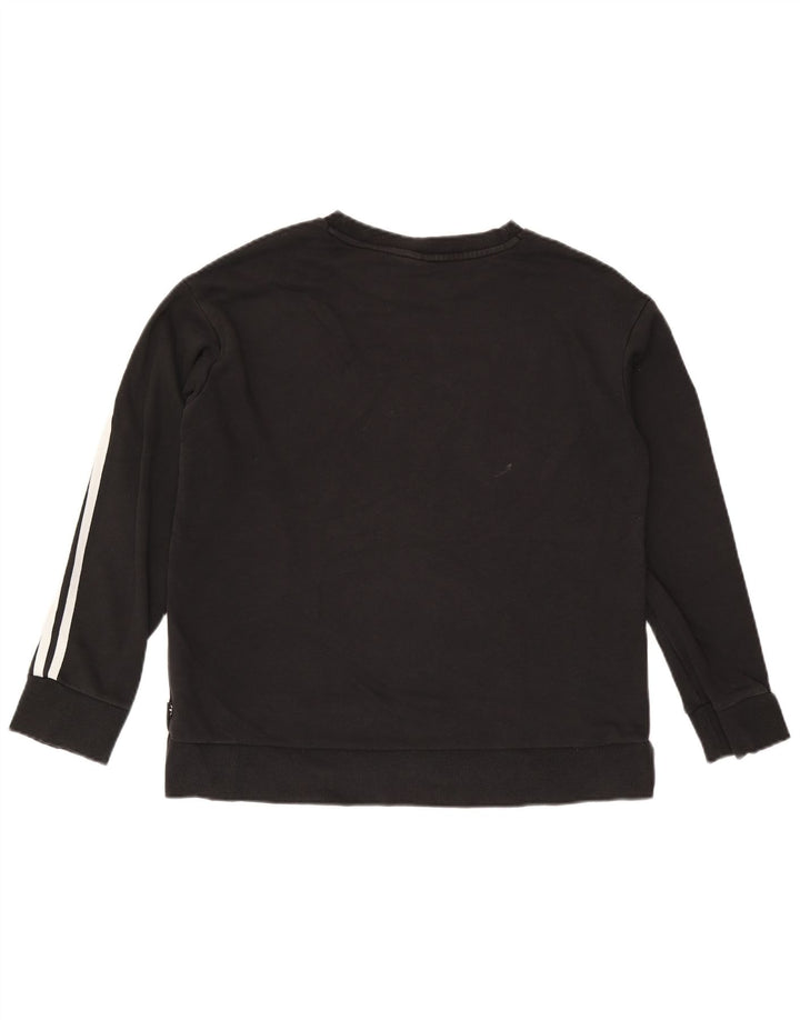 Adidas feminino oversized moletom jumper reino unido 8 pequeno algodão preto