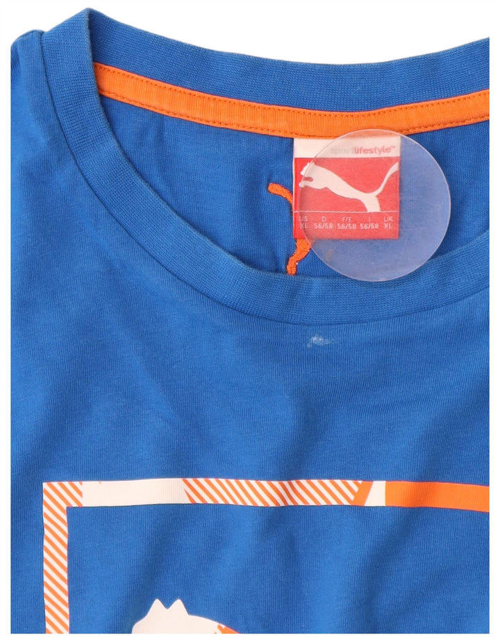 Puma Camiseta Masculina Graphic Top XL Azul Algodão