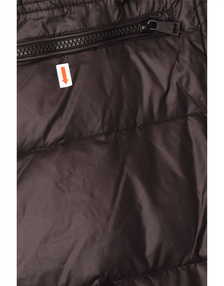 Casaco acolchoado com capuz feminino POLO RALPH LAUREN Reino Unido 6 XS preto nylon inverno