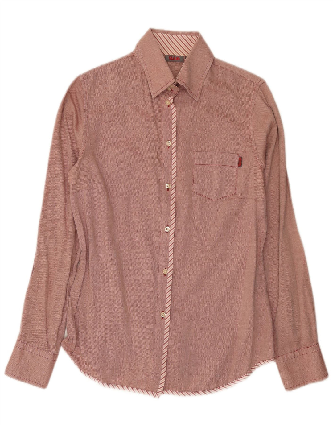 Camisa feminina Slam UK 12 algodão vermelho médio