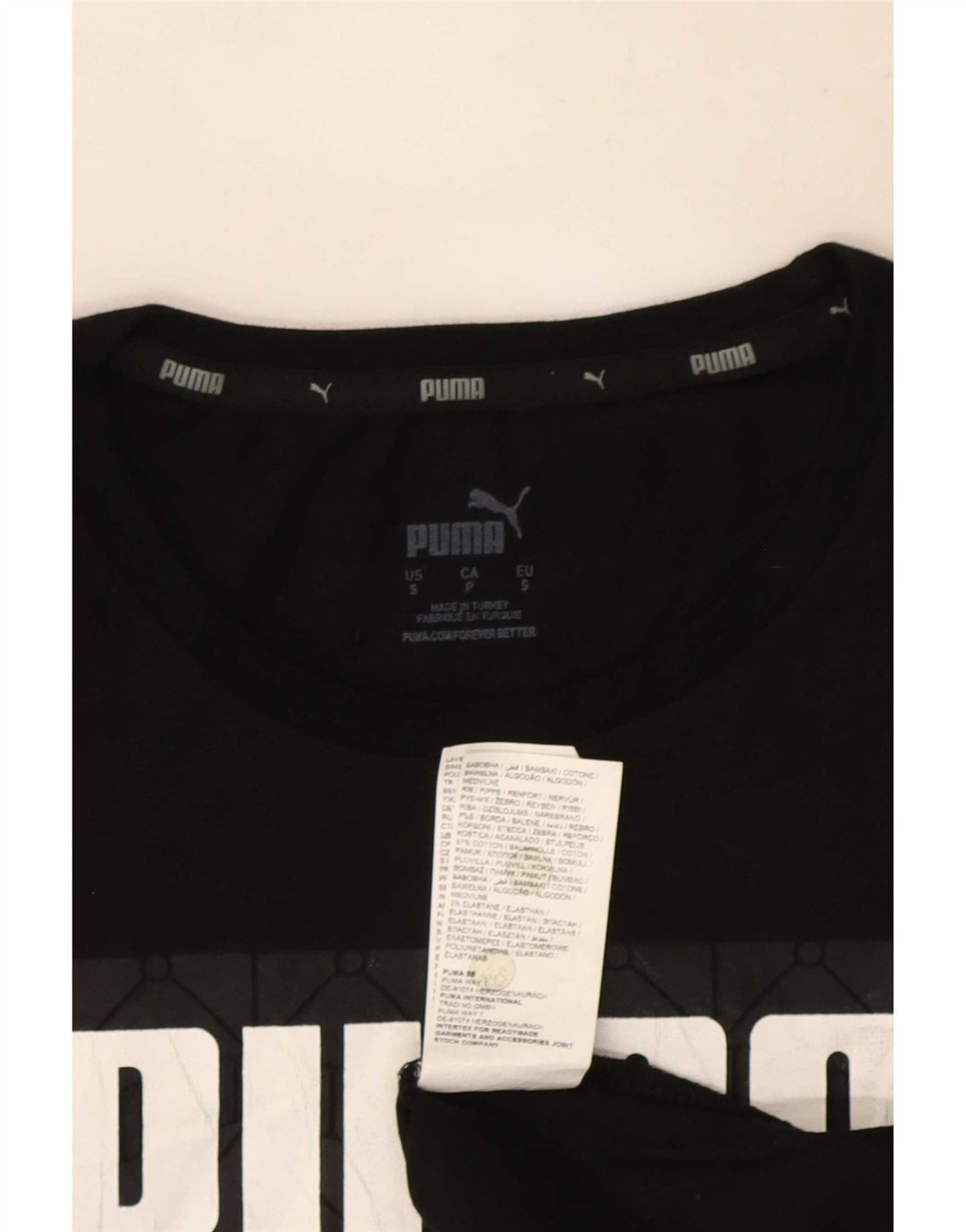 Camiseta Puma Masculina Valencia Graphic Top Pequeno Algodão Preto