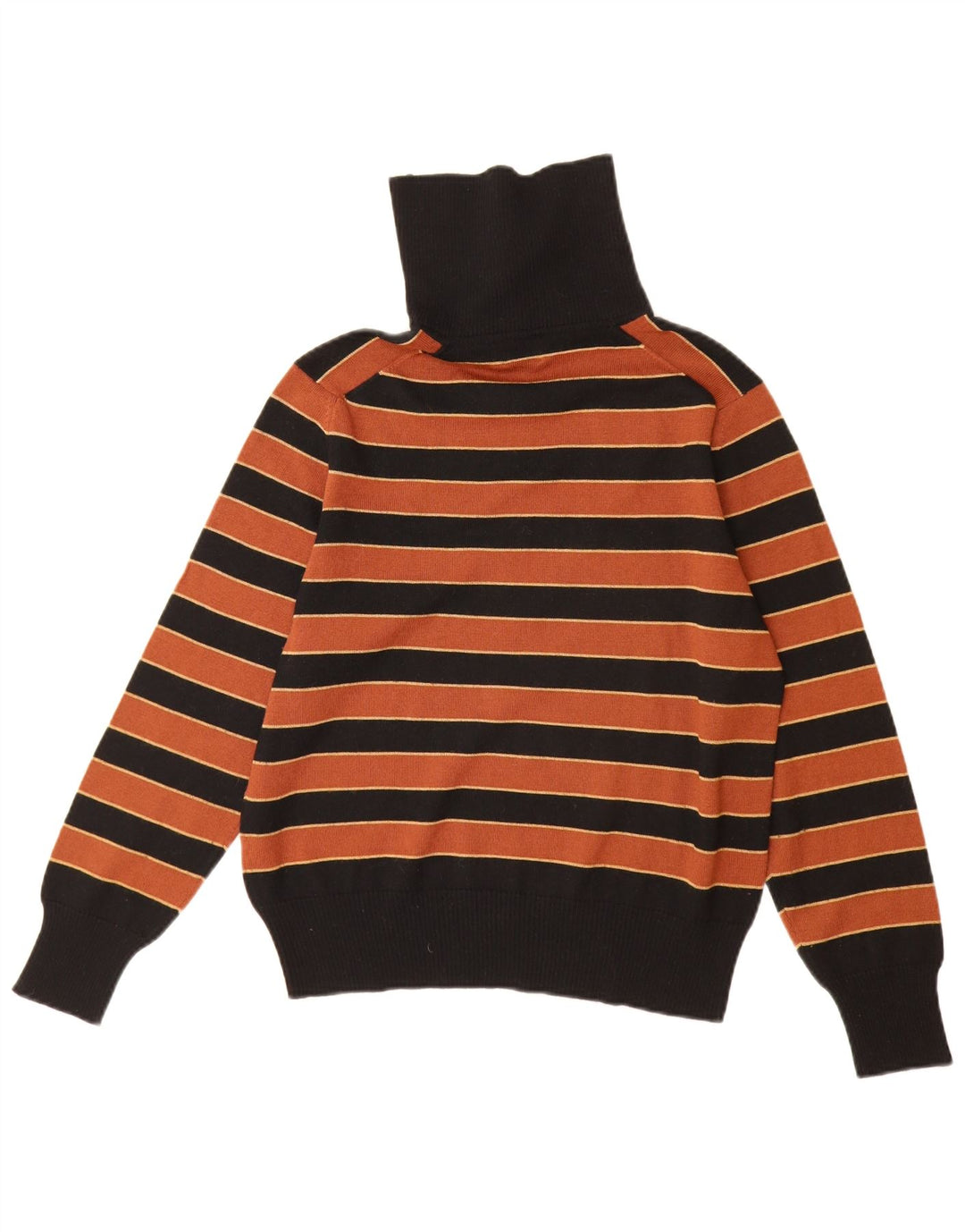 Suéter feminino BLEYLE com gola redonda Reino Unido 12 listrado preto médio