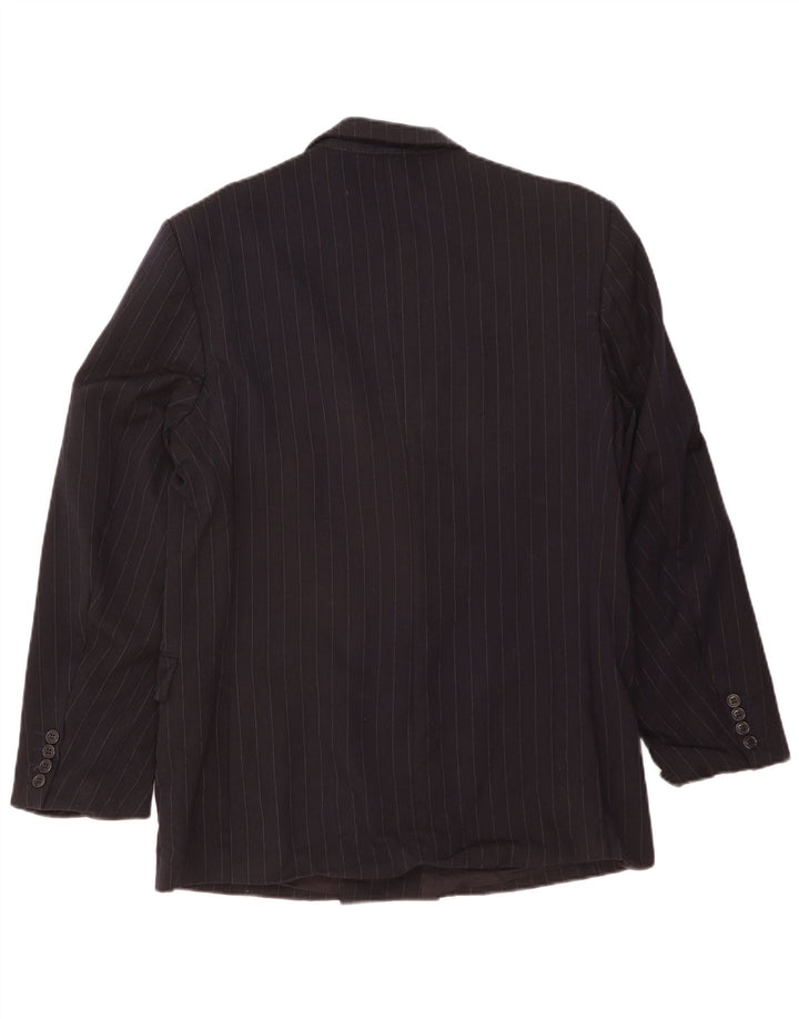 Jaqueta blazer masculina Pierre Cardin com peito duplo Reino Unido 40 grande preta